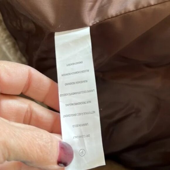 NWT JustFab 3X Drape Front Teddy Coat Sherpa Beige Camel Tan - Picture 8 of 9